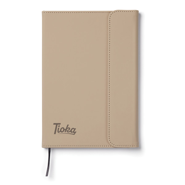 VINGA Baltimore GRS certified paper & PU notebook - Greige