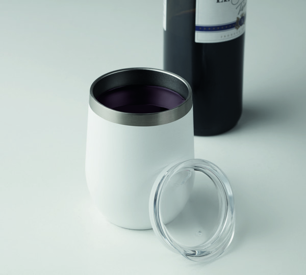 Bicchiere vino doppio strato Chin Chin - Bianco
