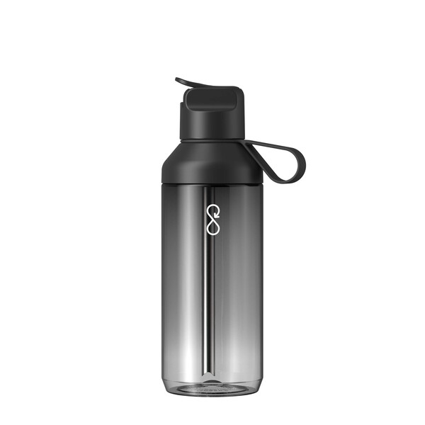 Ocean Bottle GO Clear 710 ml water bottle - Obsidian Black