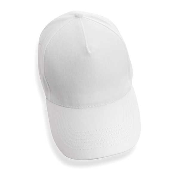 Impact 5panel 280gr Recycled cotton cap with AWARE™ tracer - White