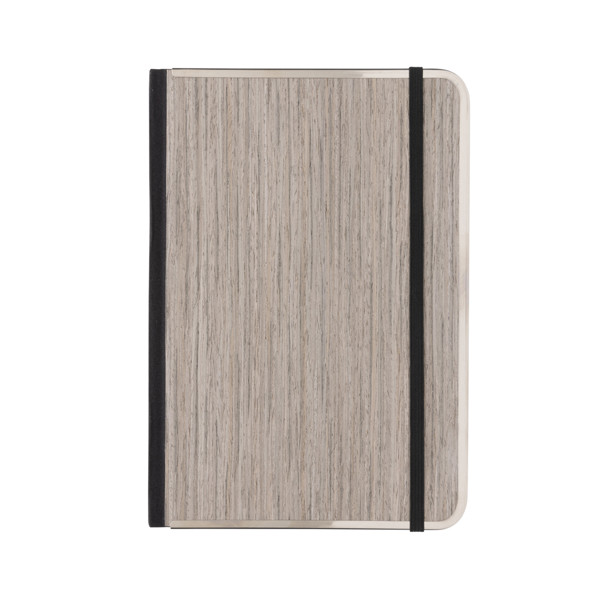 Treeline A5 wooden cover deluxe notebook - Grey