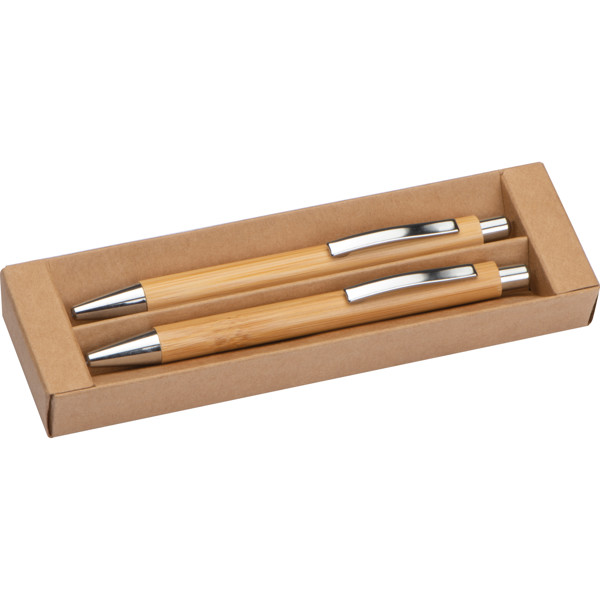 Bamboo wrting set SIEGLINDE - Beige