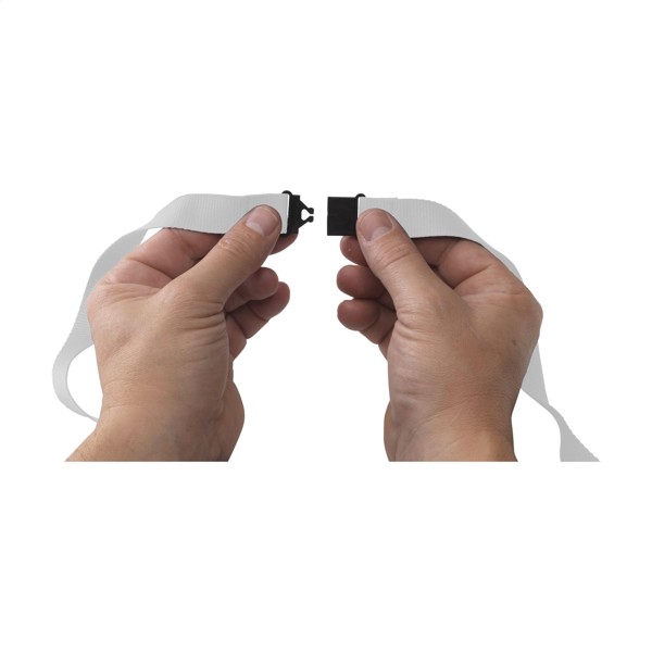 Keycord Budget Safety 2 cm tour de cou - Blanc