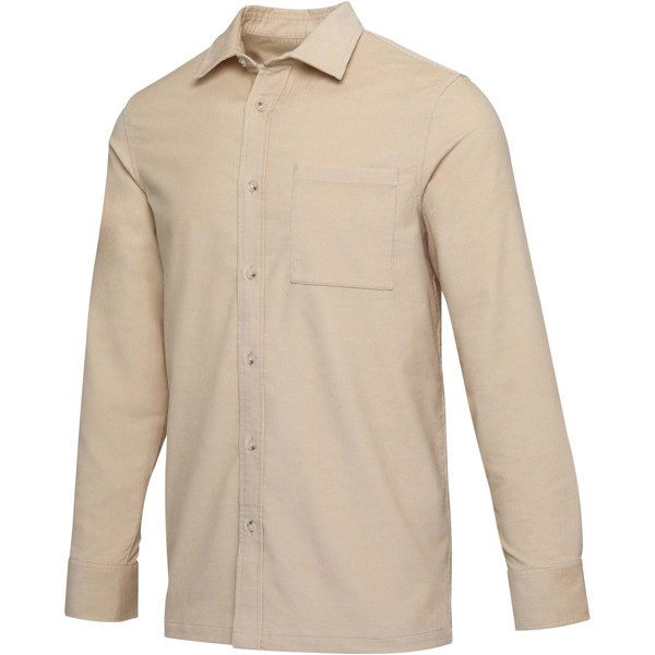 Camicia unisex in velluto a coste Alum - Oatmeal / XXL