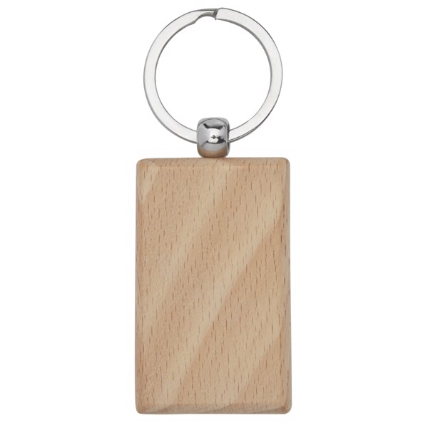 Porte-clés rectangulaire Gian en bois de hêtre