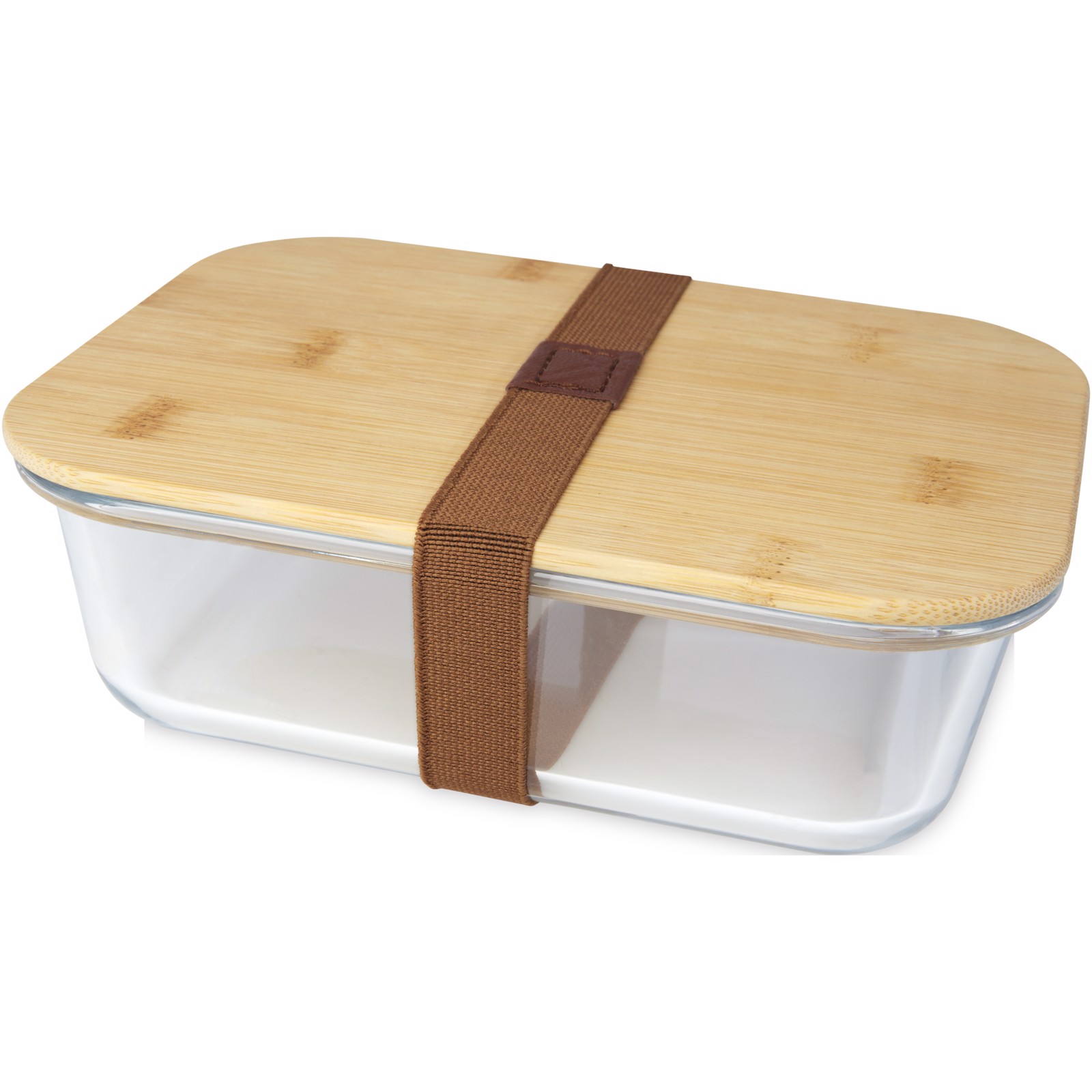 Customizable 1l Glass Lunch Box Bamboo Lid Gift Individual Lunch Box 