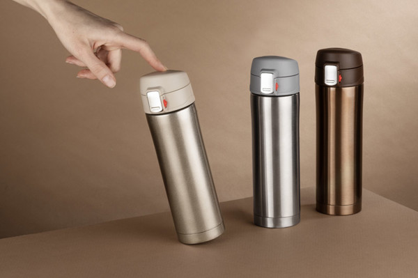 Travel mug LOCK 440 ml - silver