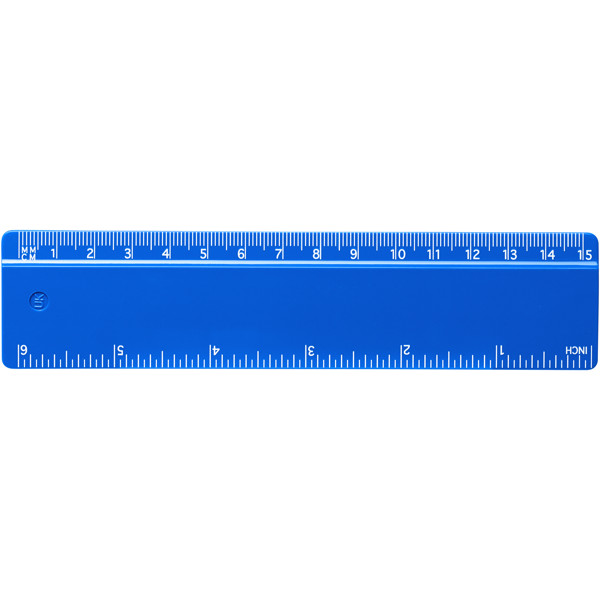 Righello da 15 cm in plastica riciclata Refari - Blu