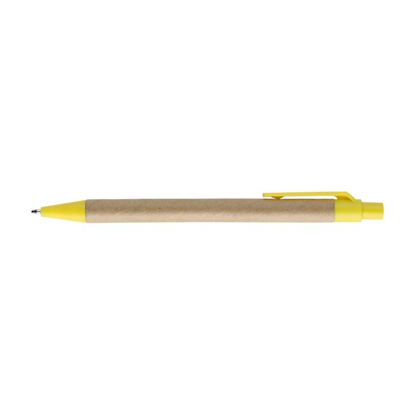 Draadgebonden notitieboekje met balpen Stella - Yellow