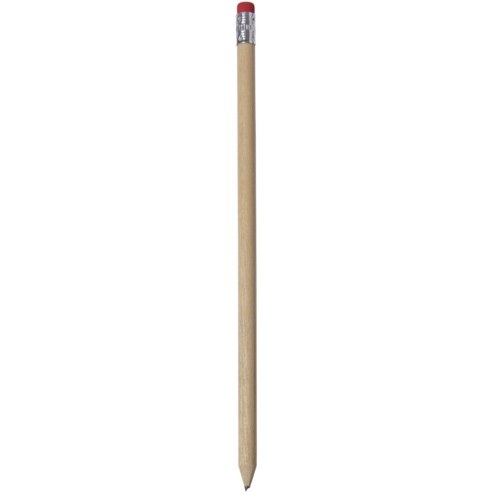 Cay wooden pencil with eraser - Natural / Red