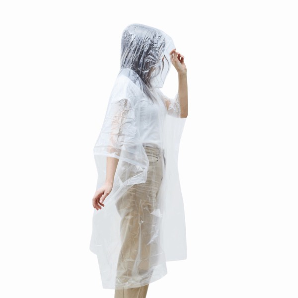 Poncho With Hood Autumn - Transparent