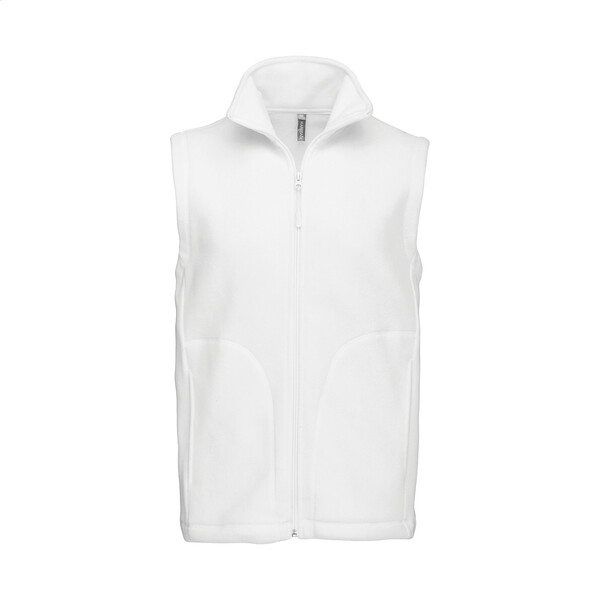 Fleecová zateplená vesta KA913 - Bílá / M