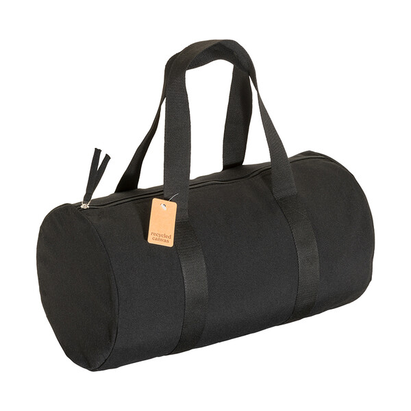 Sport-/Reisetasche Aus Recycelter Baumwolle 280 G/M2 - Schwarz