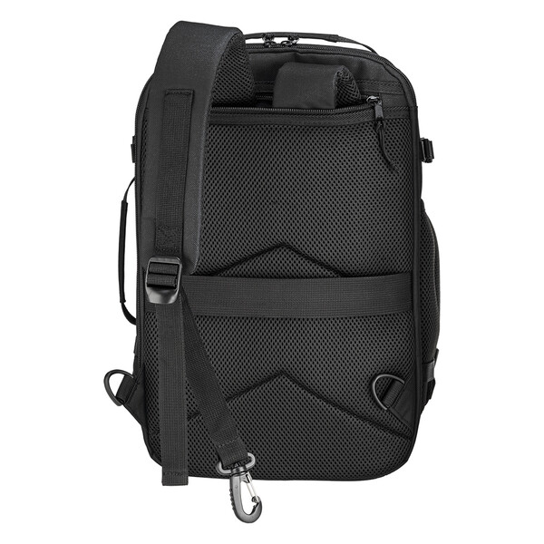 Cabin Size Travel Backpack With Laptop Holder (15) In 600D Polyester - Black