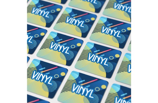 Vinyl Sticker Square 30x30mm - White