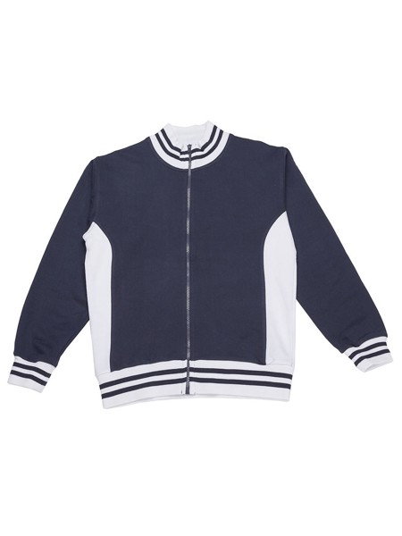 Sweat Full Zip Bicolor - Black White / XL