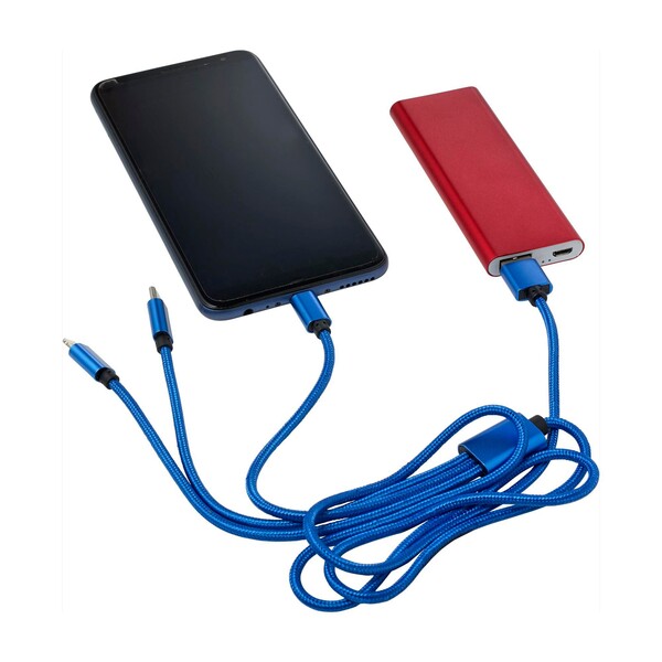 Câble de charge Felix | 4-en-1 - bleu cobalt