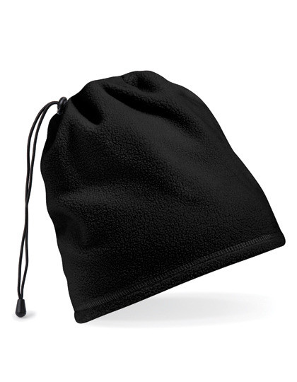 Beechfield fleece snood,hat combo 280 gm2 - Black / One Size