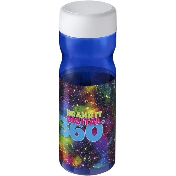 Bouteille de sport H2O Active® Base Tritan™ de 650 ml avec couvercle và visser - Bleu / Blanc