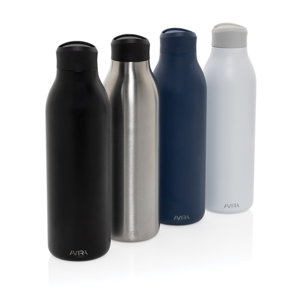 Bouteille d'eau 600ml en acier recyclé RCS Avira Alok - Argent