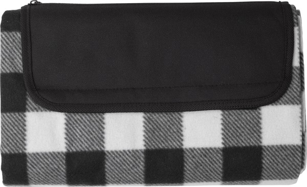 Manta polar dobrável RPET Vesper - Black