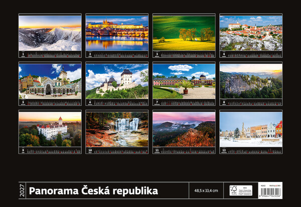 Nástěnný kalendář Panorama – Česká republika 2027