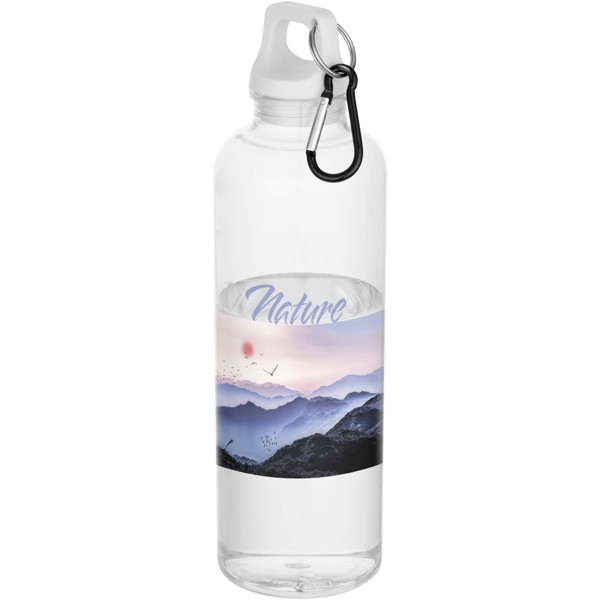 Oregon 750 ml RCS-zertifizierte Trinkflasche aus recyceltem Kunststoff mit Karabinerhaken - weiss