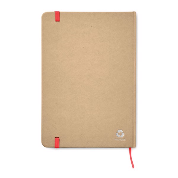 Notebook A5 cartão reciclado Everwrite - Vermelho