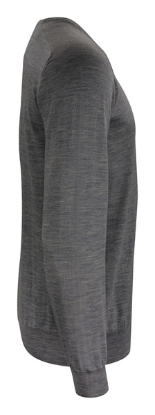 Merino U-Neck Dark Grey melange XL
