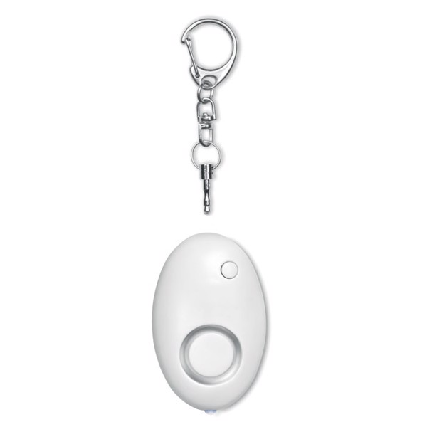 Personal alarm with key ring Alarmy - White