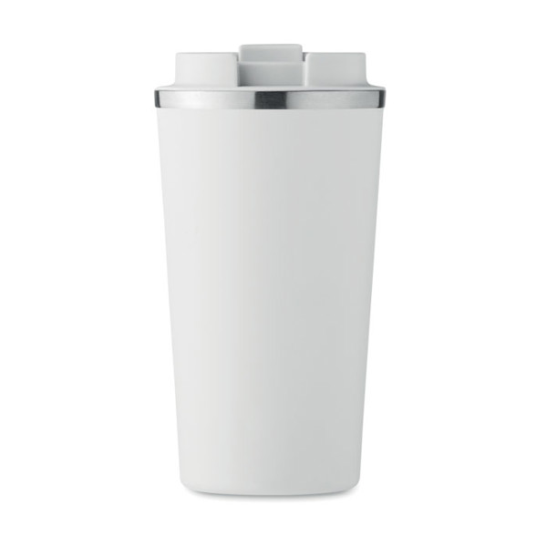 Double wall tumbler 510 ml Brace + - White