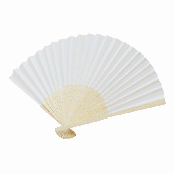 Faltbarer Fächer Bamboo Cool - Weiß