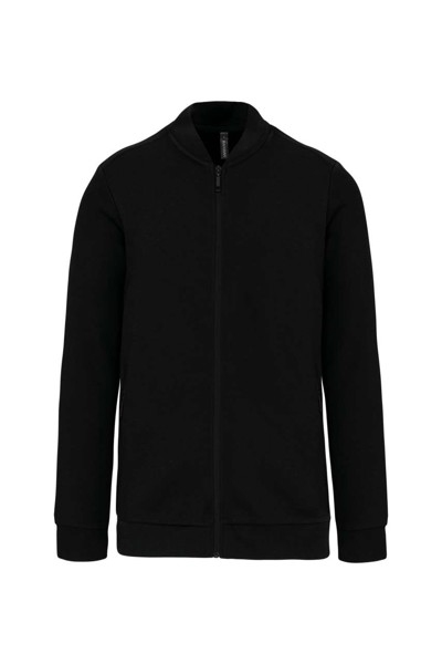 Full Zip Fleece Sweatshirt - Black / 4XL
