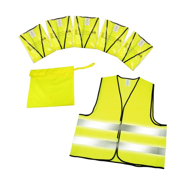Gilet De Sécurité "Standard" Par Lot De 5 Dans Une Pochette