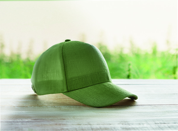 Cappellino da baseball in canapa Naima Cap - Verde