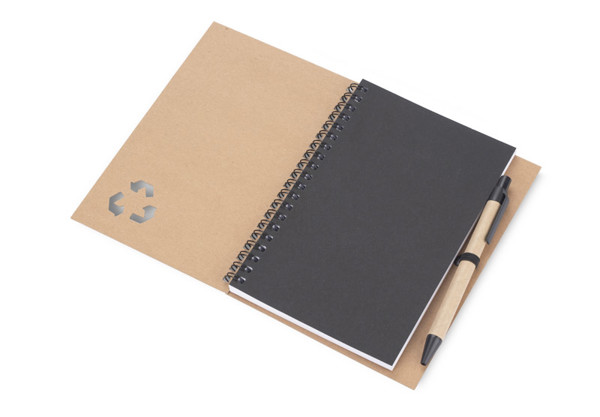 Notebook with pen SERENO - black