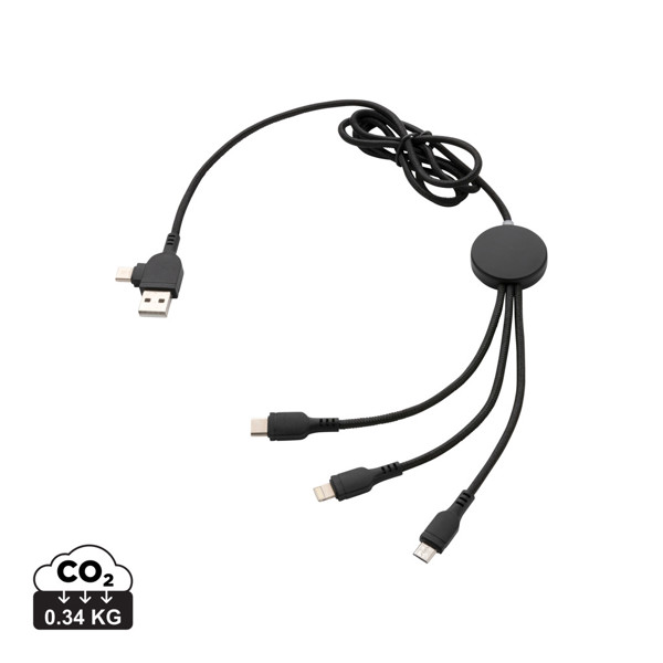 Xd Collection 6-v-1 kabel, 120 cm pleten iz najlona