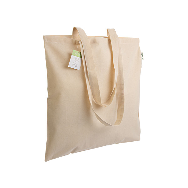 140 G/M2 Organic Cotton Shopping Bag, Long Handles