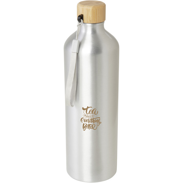 Garrafa de água em alumínio reciclado com certificação RCS de 1000 ml "Malpeza"