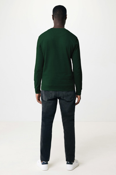 Sweater à col rond en coton recyclé Iqoniq Zion - Forest Green / XXXL