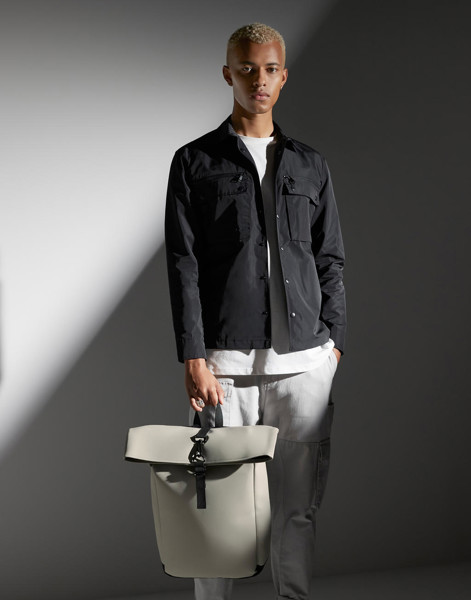 Matte Pu Rolltop Backpack - Black / ONE SIZE