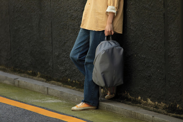 Sac à dos antivol Bobby Soft - Gris / Bleu