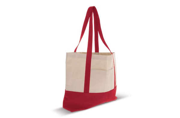 Sac de plage toile de coton OEKO-TEX® 280g/m² 42x10x30cm - Rouge