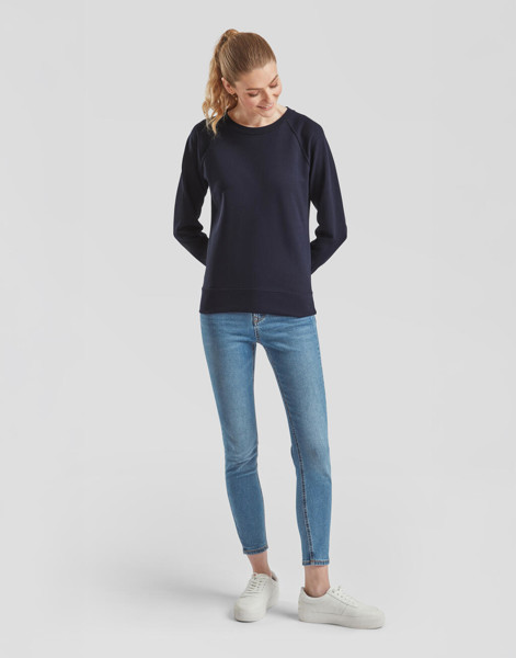 Ladies Lightweight Raglan Sweat - White / 2XL