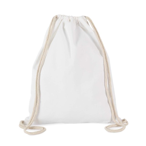 Drawstring Bag With Thick Straps - White