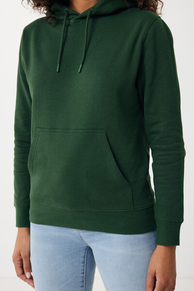 Ľahká mikina s kapucňou IQONIQ Rila z recykl. bavlny - Forest Green / XXL