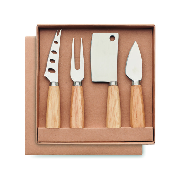 Set of 4 cheese knives Camembert