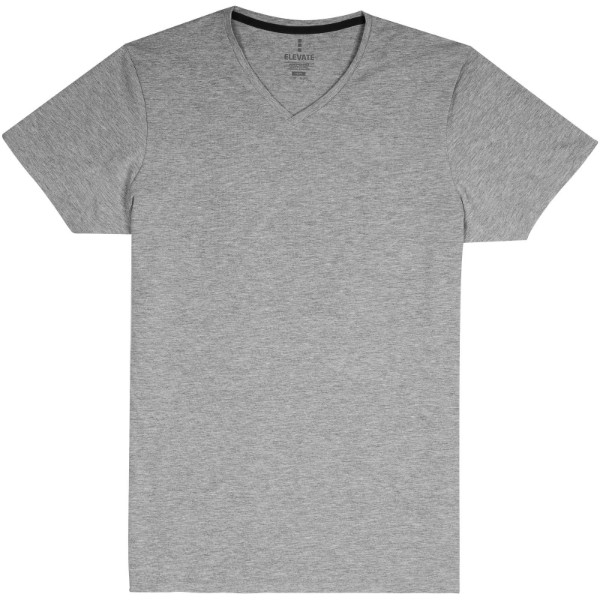 Kawartha short sleeve men's GOTS organic V-neck t-shirt - Grey Melange / M