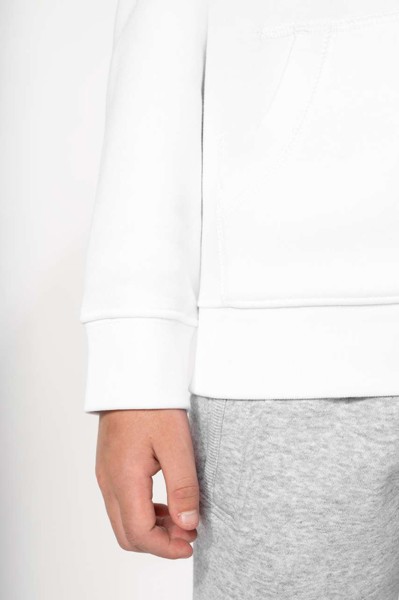 Kids Full Zip Hooded Sweatshirt - White / 10/12