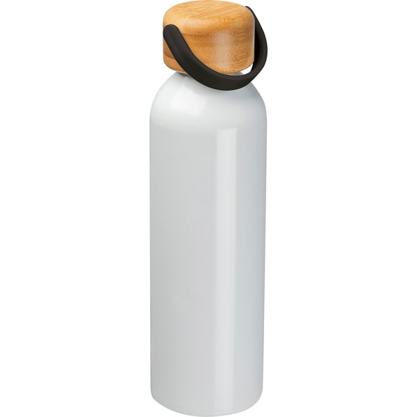 Drinking bottle made from recycled aluminium BENITO - White